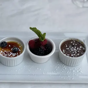 Creme Brulee sampler was perfection on a plate