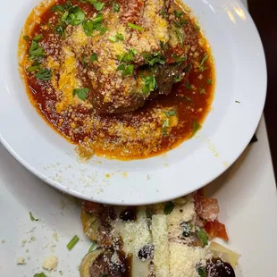 Baked Meatball and Bruschetta l IG @kurlykonnoisseur