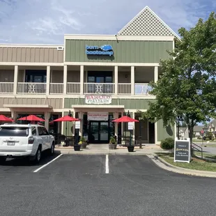 the front of the restaurant