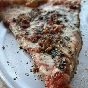 Bacon, basil, and extra cheese