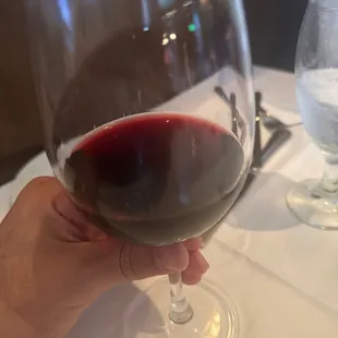 My FREE glass of wine  for checking in...