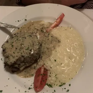 Filet mignon and risotto