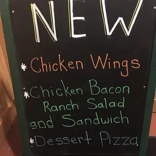 We have an updated menu and added a few new things.