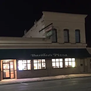 Outside view at night