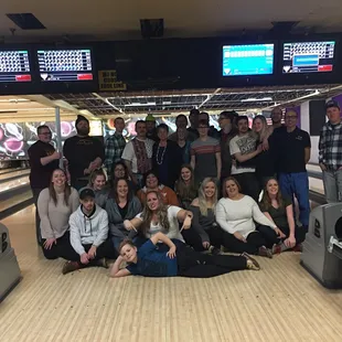 Staff (and their guest) enjoying our Holiday party