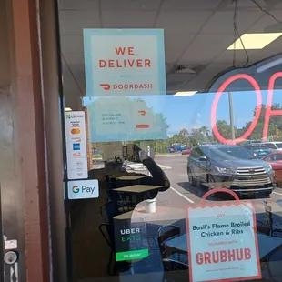 Delivery from Uber Eats. stay away from those other ones...they stink...