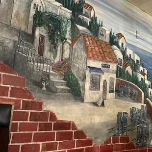Mural on the far wall.