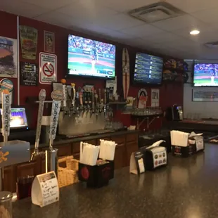 the bar and tvs