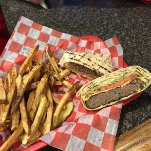 The Pocket Burger!!  Get your favorite burger in a tortilla pocket!!!