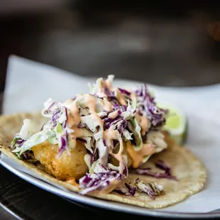 Beer Battered Cod Fish Taco