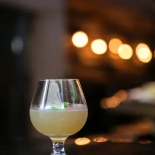 "Angeleno Julep"- Bulleit Rye, Brandy, Muddled Pear &amp; Mint with Fresh Lemon and Brown Sugar