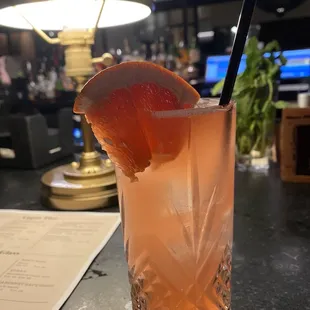 Grapefruit Blossom - ketel one botanical grapefruit &amp; rose, lime, peychaud&apos;s bitters, a chunky grapefruit wedge ($12)