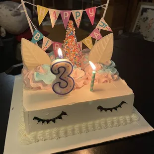 Unicorn Mint Chocolate Chip Ice Cream Cake!!!