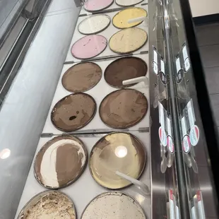 a variety of ice creams