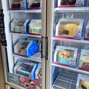 a display of cakes and pastries