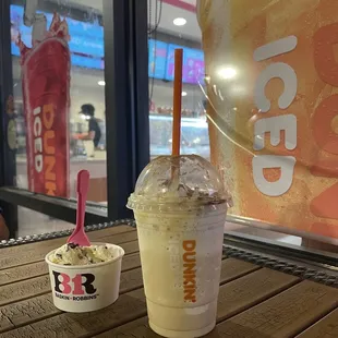 two drinks on a table