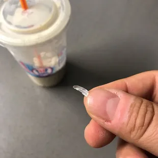 Looks like this is the seal on the ice cream container. Maybe?