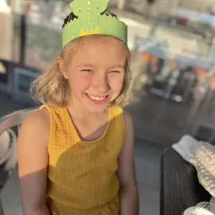 The fairytale dragon hat that came with her children's scoop was adorable!