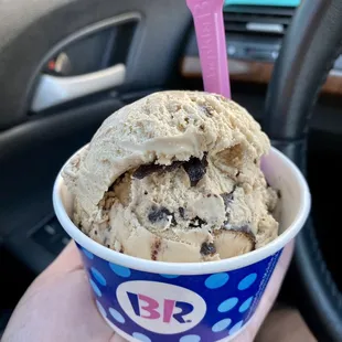 Tax crunch: Kona ice cream with fudge swirls and rice crunchies