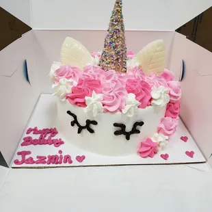 Pink Unicorn (6" Round) Cake