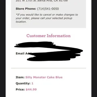 This the cake I ordered. They offered me a totally diff premade cake for the same price and super simple