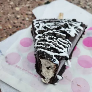 Chocolate polar pie on a stick
