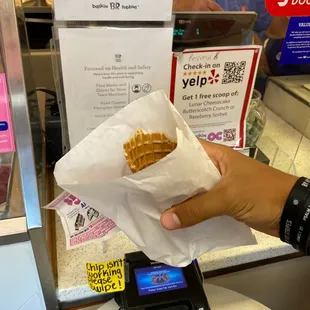 Fresh soft waffle cone