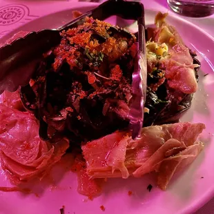 a plate of food on a table