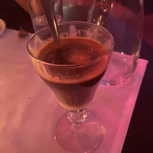 Double expresó with condensed milk