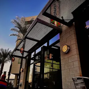 outside