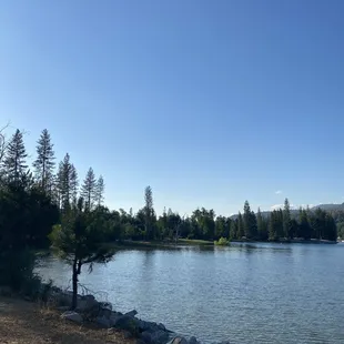 A swimming beach at Bass Lake
