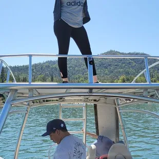 Splurge on the boat with a slide its totally worth it!