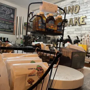 a basket of cheesecakes