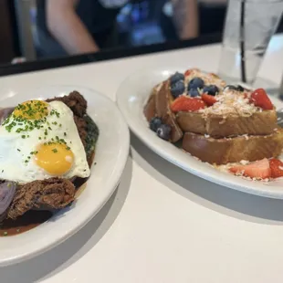 A Regal sirloin and Coconut French Toast really good