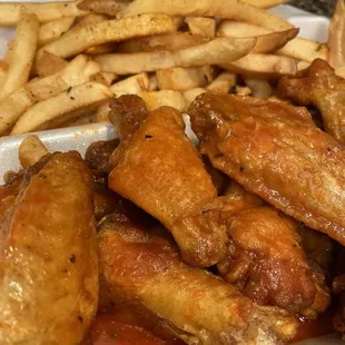 Wings and fries