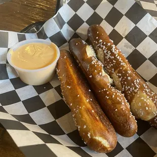 Pretzels and beer cheese