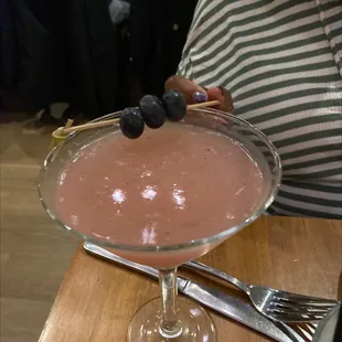Blueberry martini