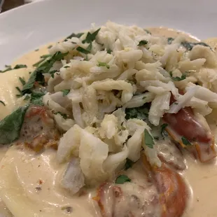 Crab Cheese Ravioli with Crab Meat