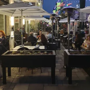 Partial view of the outdoor patio seating