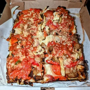 a pizza in a box