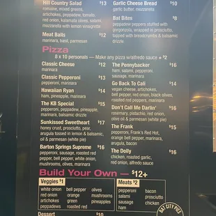 Menu as of 4/18/23