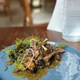 a plate of food on a table
