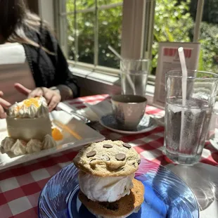 Chocolate Chip Cookie Ice Cream Sandwich