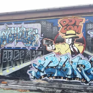 Upstairs patio graffiti