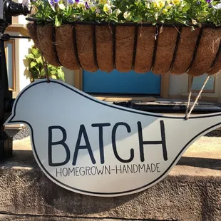 Sign at entrance