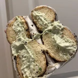 Everything Bagel with Green Goddess