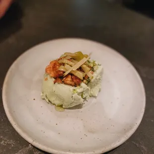 Pistachio and pickled pear ice cream at Bateau in Capitol Hill.