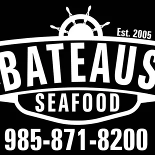 the logo for bateau's seafood