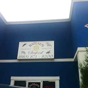 the front of the restaurant