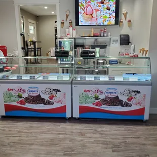 a display of ice cream